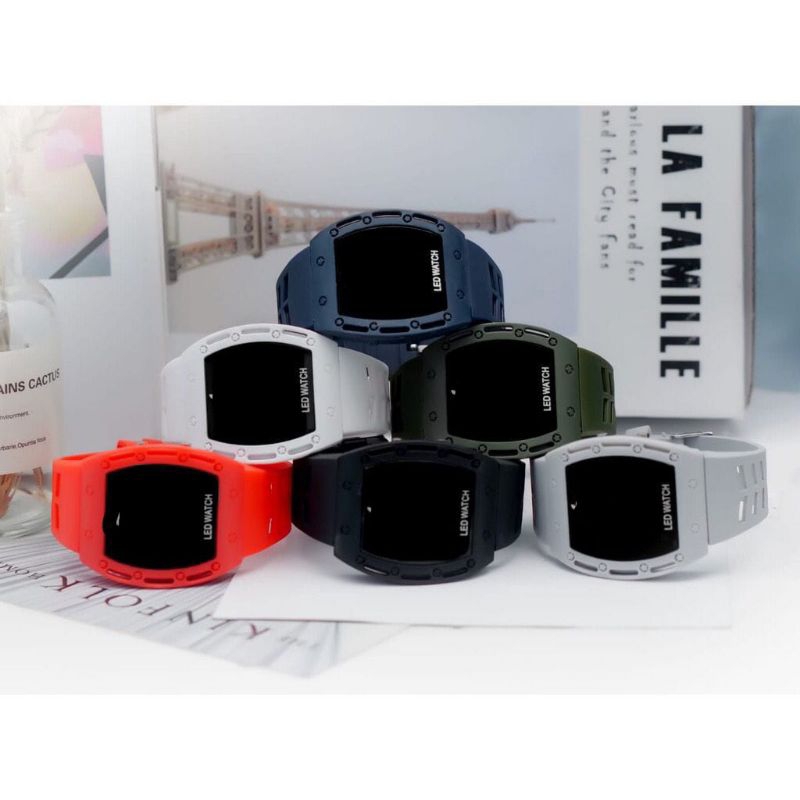 (Terima Cod)Jam Tangan Unisex Hushpuppies Led Watch Digital Strap Rubber/Karet Murah New Top1(Dikirim Jakarta)