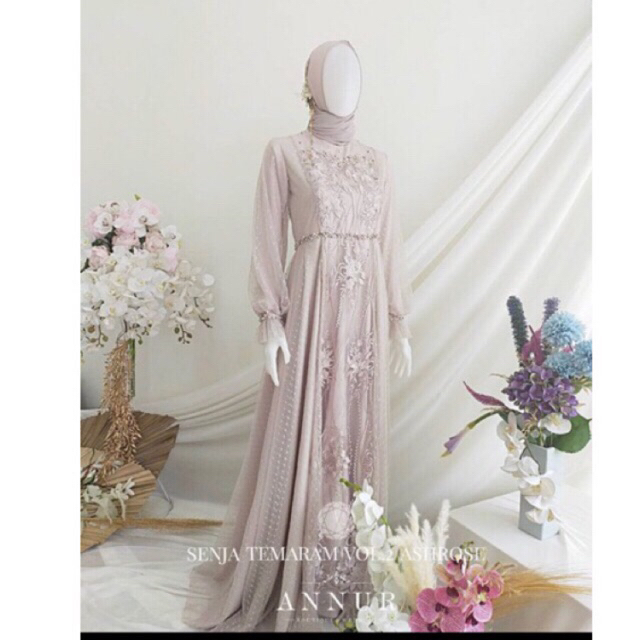 preloved baju dress lebaran akad maternity undangan annur label senja tamaram ashrose