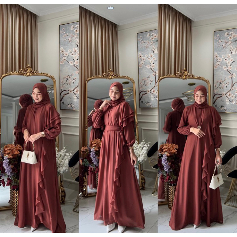 TRISYA DRESS BISA 3 LOOK BUSUI FRIENDLY by INSHAHIJAB