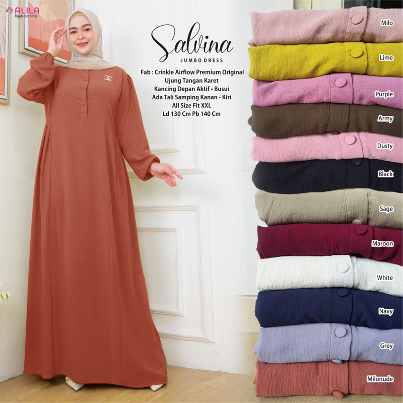 Alila gamis salvina dress| crinkle airflow LD 130 busui