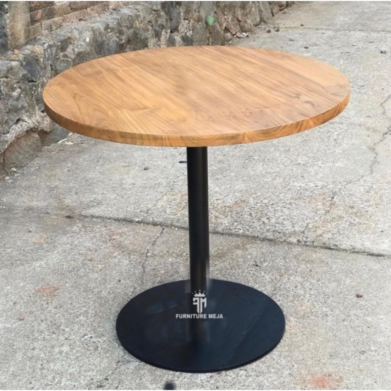 Meja Kafe Bundar Meja Kantor Bundar jati Meja Bulat Jati Meja Teras Jati Jepara