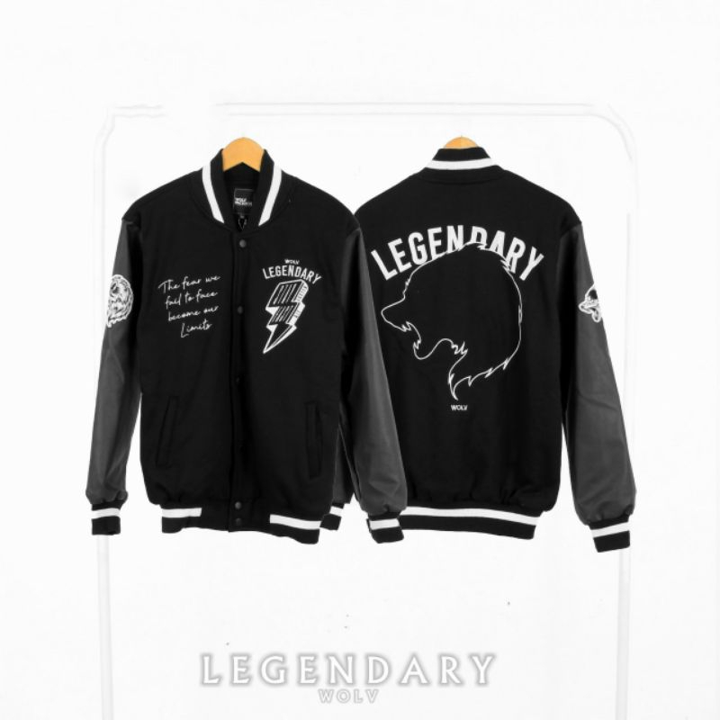 Jaket VERSITY PRIA FULL COTTON & FULL BORDIR ORIGINAL ORIGINAL WOLV TERBARU