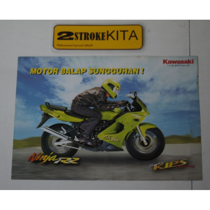 

BROSUR KAWASAKI NINJA 150RR KR150 KR 150 2Tak 2T CBU THAILAND ORIGINAL (LEAFLET)