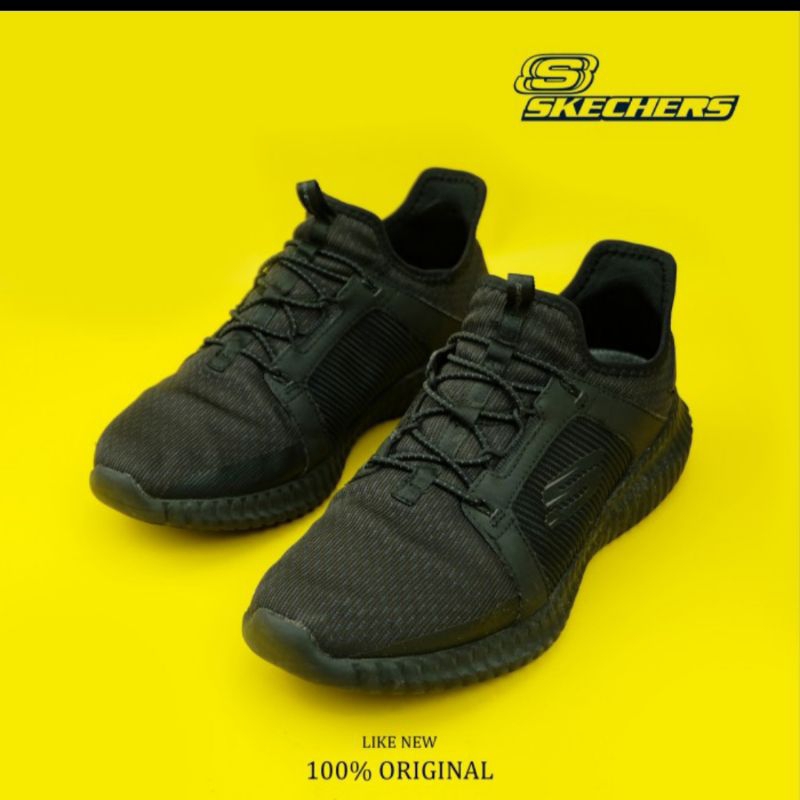 Skechers original pria full black sepatu Skechers pria ori