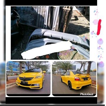 bodykit vios gen 2 new galaxi belakang yaris