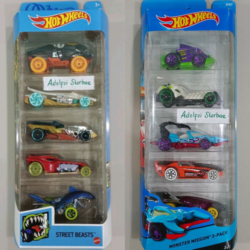 hotwheels hot wheels isi 5 pack street beasts beat all croc rod draggin tail ratical racer bad ratit