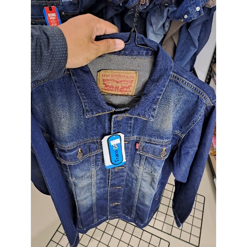 Jaket Jeans Trucker Denim Made in USA Outer Pria Best seller