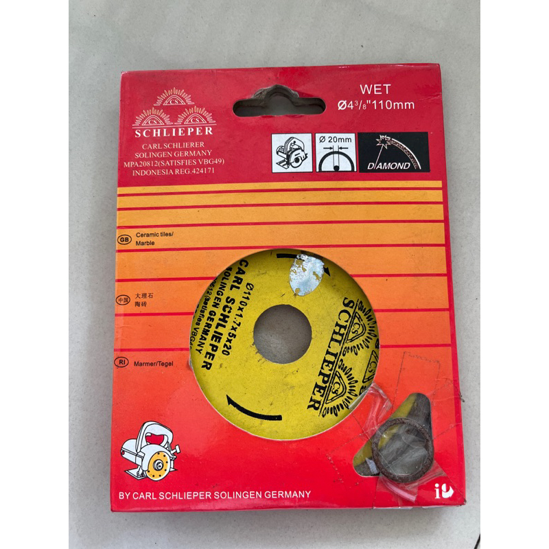 Pisau Grinda Keramik Granit Marmer SCHLIEPER GERMANY