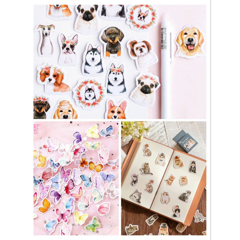 

Sticker Journal Scrapbook Dog & Butterfly