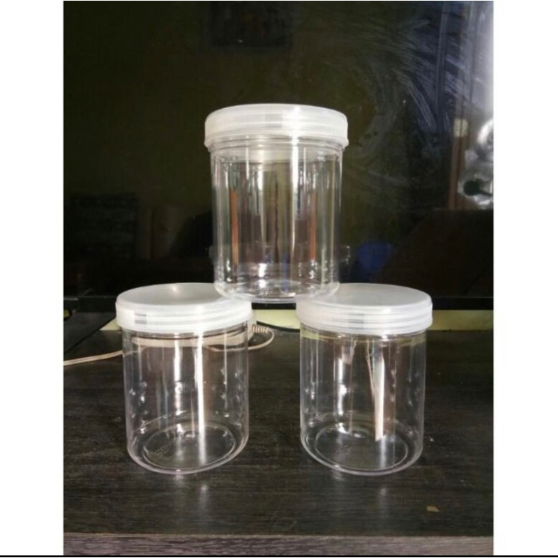 Toples tabung 500ML/TOPLES MAKANAN/TOPLES KUE KERING/TOPLES JAR 500ML +TUTUP
