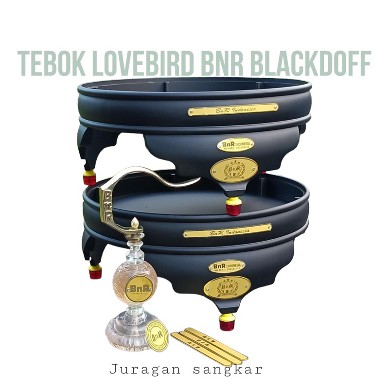 SANGKAR KANDANG LOVEBIRD BnR BLACK DOFF / NATURAL / B&R HOLOGRAM