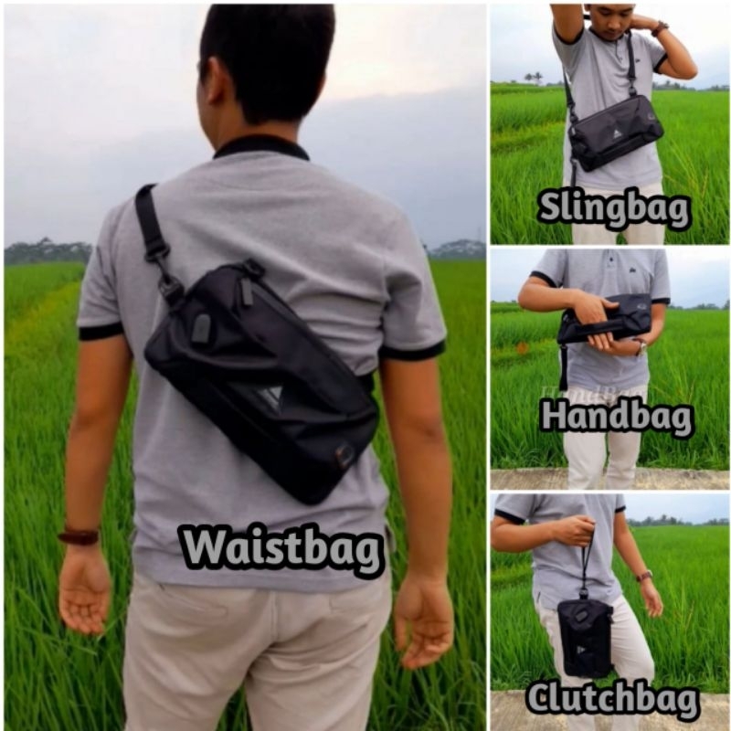 Tas Selempang Pria Waterproof Multifungsi / Tas Hand bag Pria Anti Air