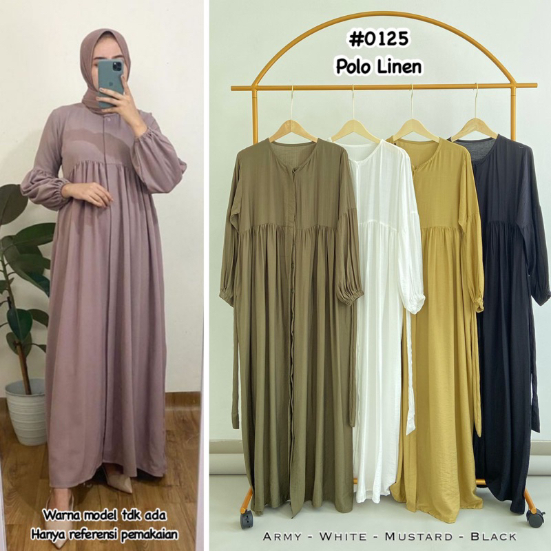 Gamis Polo linen Imoda kode 125