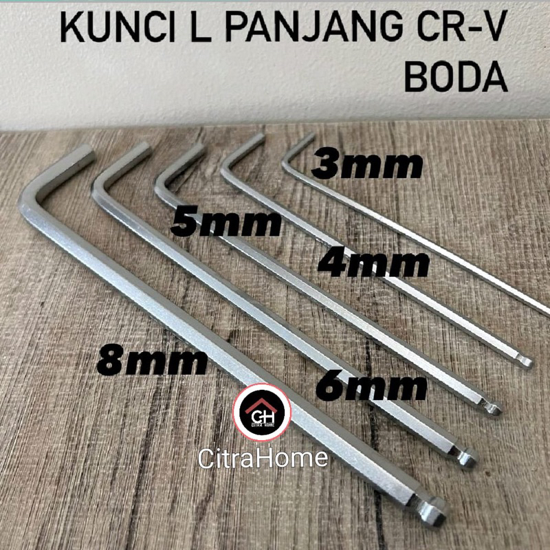Kunci L Panjang CR-V 6mm Boda