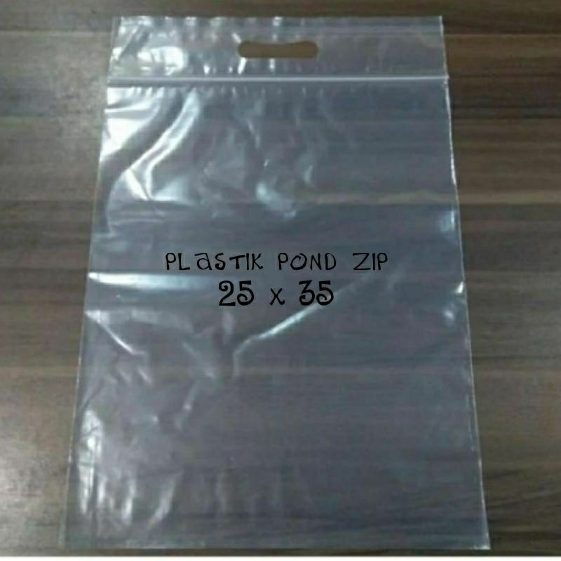 ecer plastik pond zip bungkus baju sepatu