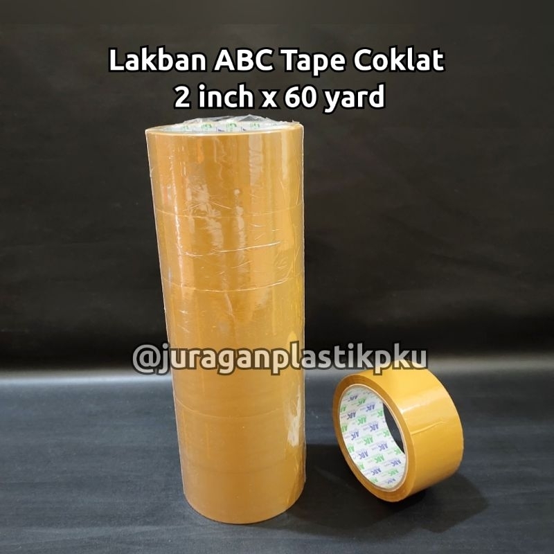 

Lakban Coklat 2 Inch ABC Tape | Isolasi Selotip 45mm 60 yard Kagumi MPI