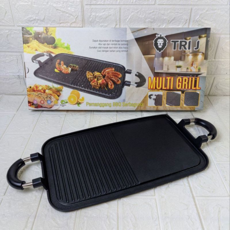 Multi Grill Tri J BBQ Grill Pan Panggangan Serbaguna Alat Pemanggang