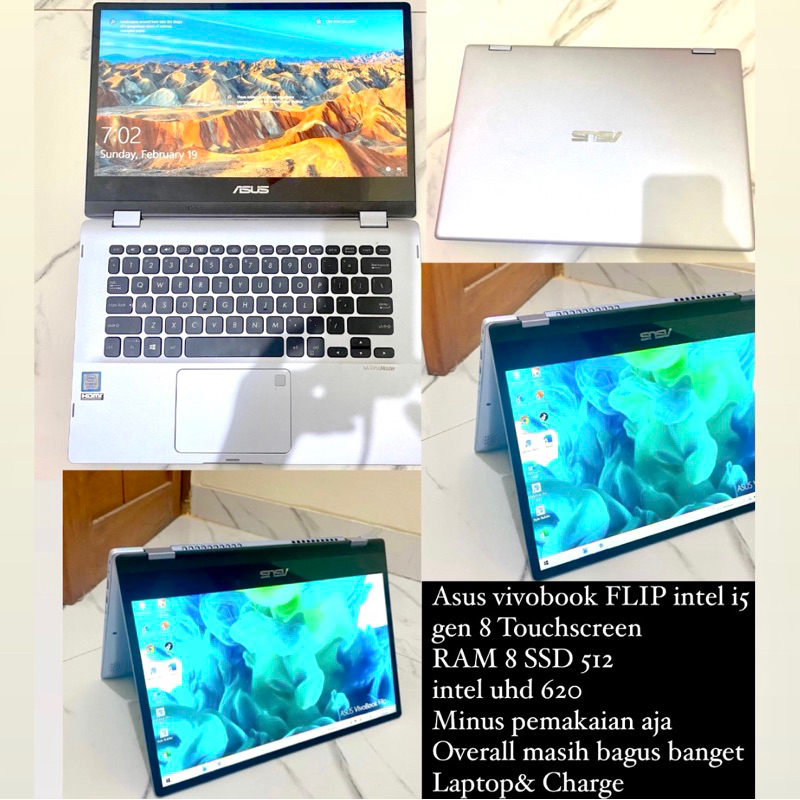 ASUS VIVOBOOK FLIP ram 8Gb / 512
