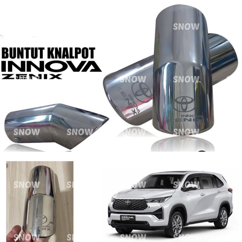 Muffler Buntut Knalpot Innova Zenix 2022 2023 2024 Stainless Emboss