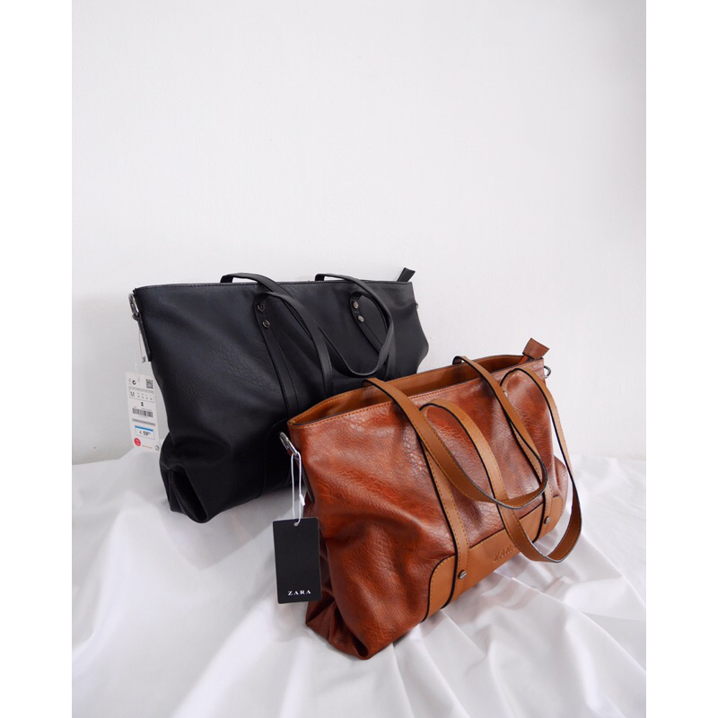 zara trafaluc bag -totebag kulit -tote bag zara -totebag kulit