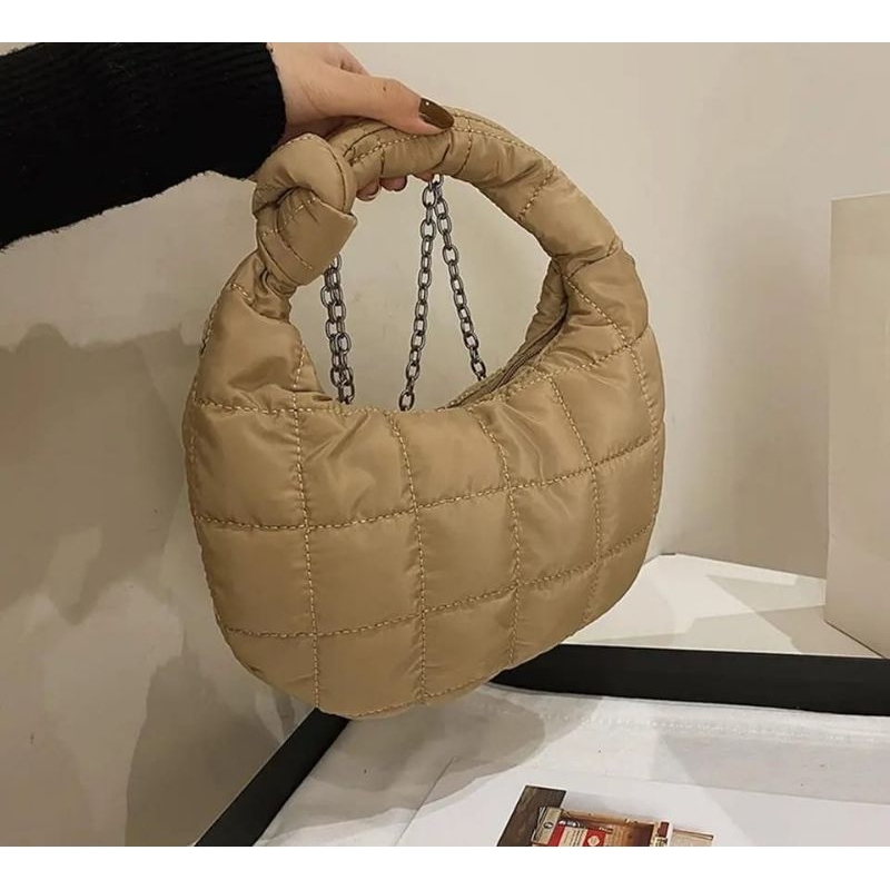 Puffy Bag FELICIA / Tas Selempang Wanita Tali Rantai / Tas Wanita Buble Import Hand Bag Tas Pesta Top Handle Tas Korea Tas Kekinian Tas Wanita Terbaru