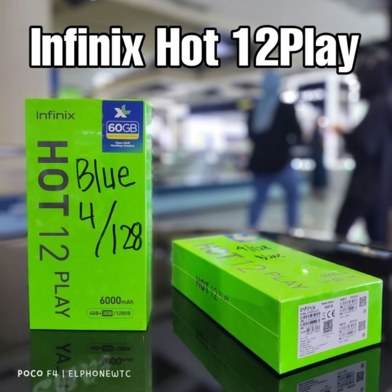 Infinix HOT 12 PLAY Ram 4GB/64GB dan 4gb/128GB Baru Garansi Resmi 1 Tahun