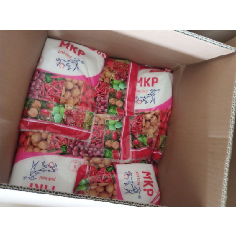 Pupuk Pembungaan MKP cap Pak Tani, Chlorine Free, Kristal. Komposisi : P2O5 = 52%, K2O = 34%
