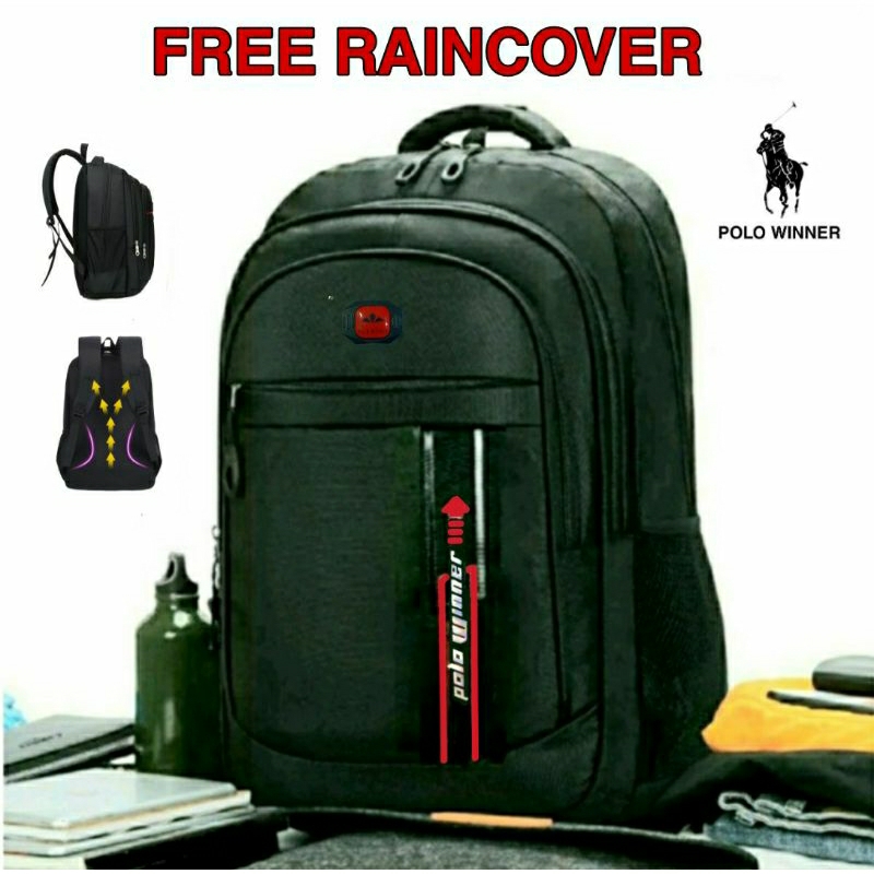 Tas Ransel Laptop Pria Tas Sekolah Smp Sma Tas Gendong Tas Punggung Polo Winner 1265