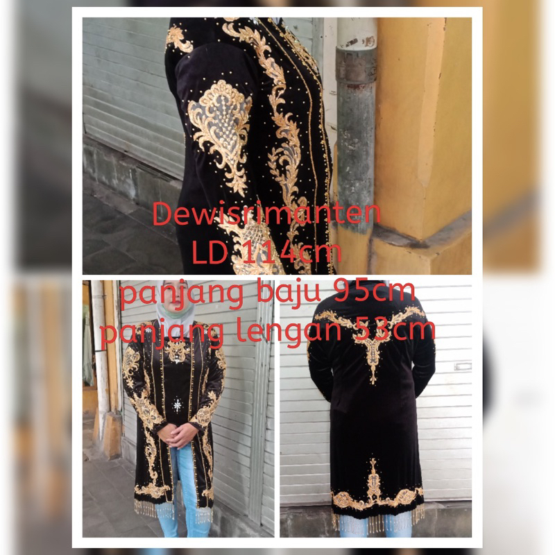 Kebaya pengantin kutubaru/kebaya tunik bludru