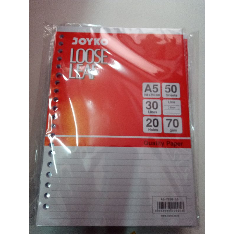 

joyko loose leaf A5 50 sheets