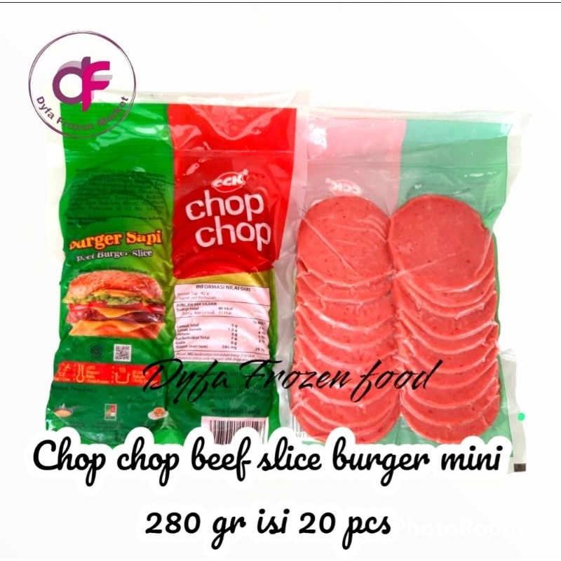 chop chop beef slice burger mini
