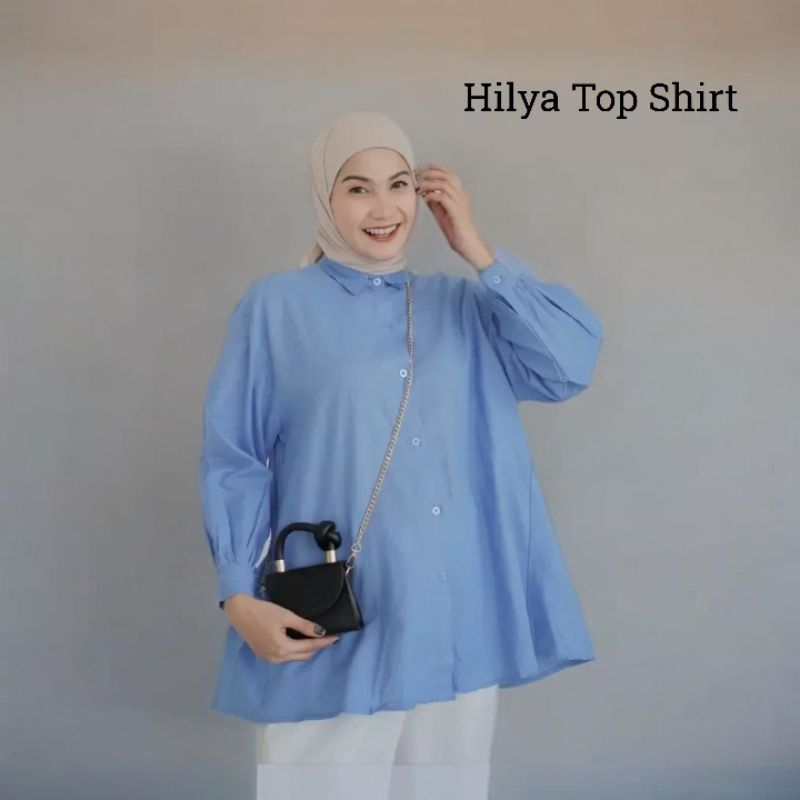 Hilya Top Linen - Kemeja Oversize Wanita - Oversized Shirt Linen