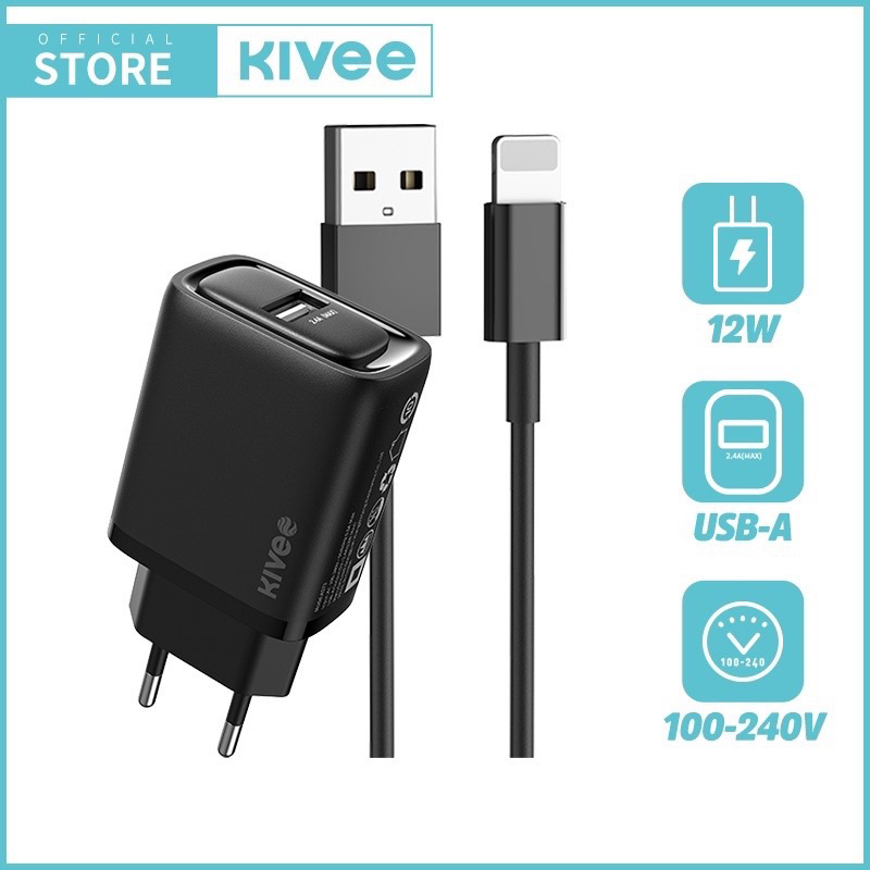 KIVEE CHARGER IPHONE ADAPTOR KABEL Fast Charging 22.5W kepala Charger type c for iphone oppo SAM xiaumi Quick 3.0 by smoll