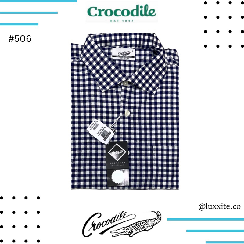 (LUXXITE.CO) 506 BAJU CROCODILE ORIGINAL BRANDED BISA COD PRIA KEMEJA ATASAN BAHAN KATUN MEDAN KERAH