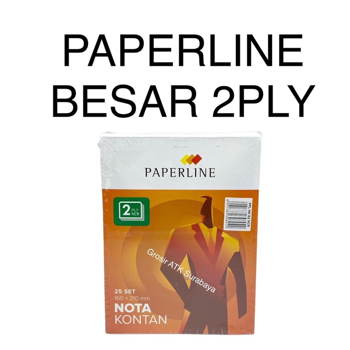 

NOTA KONTAN PAPERLINE BESAR 2 PLY / Buku Nota Kontan PPL NCR Besar B2 2 PLY / 2 Rangkap