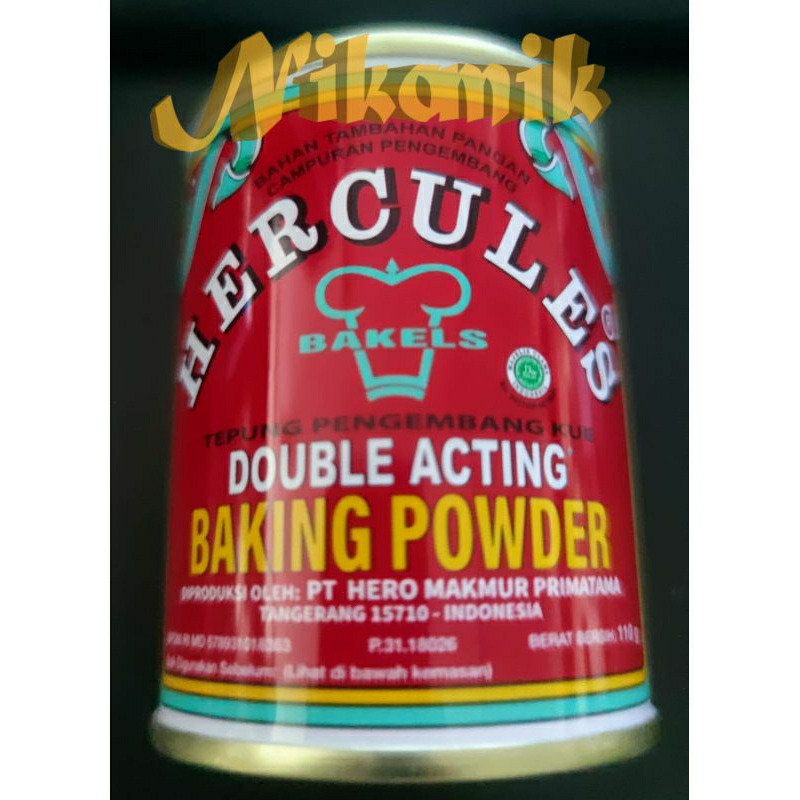 

Hercules Double Acting Baking Powder / Tepung Penggembang Kue 110gr.