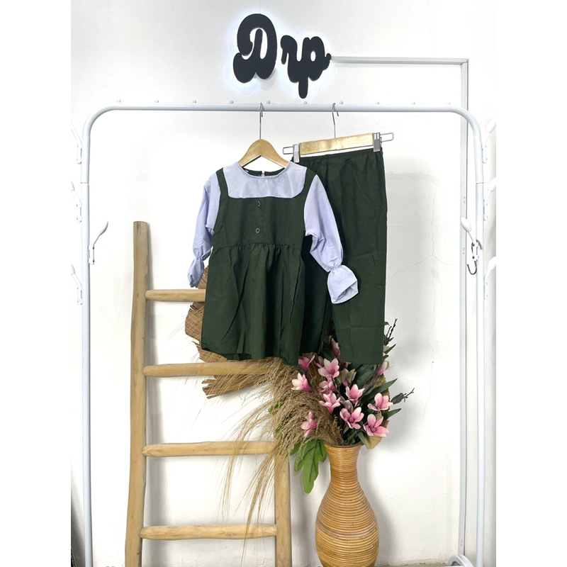 DRPKIDSWEAR - Gamis anak perempuan 2-3 tahun - ONE SET FARAH