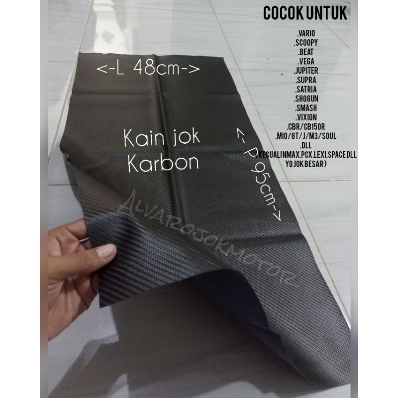 KULIT JOK KARBON sarung jok kain jok beat vixion mio herex tiger mp  supra