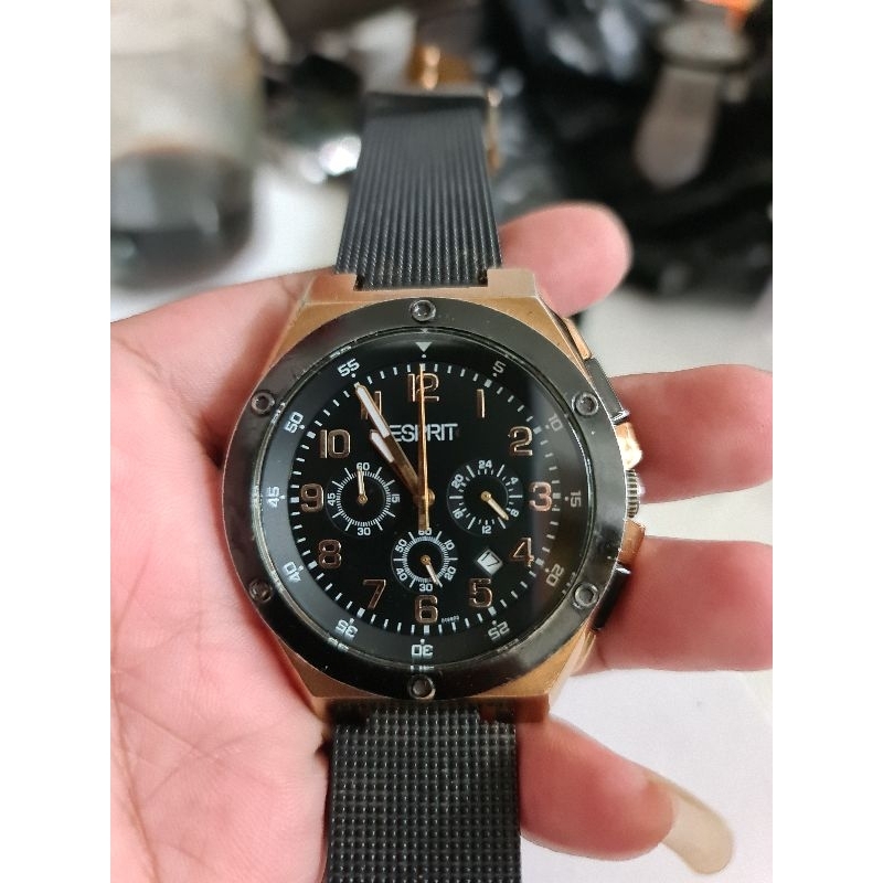 jam tangan Chronograph original Esprit 101981 preloved second bekas