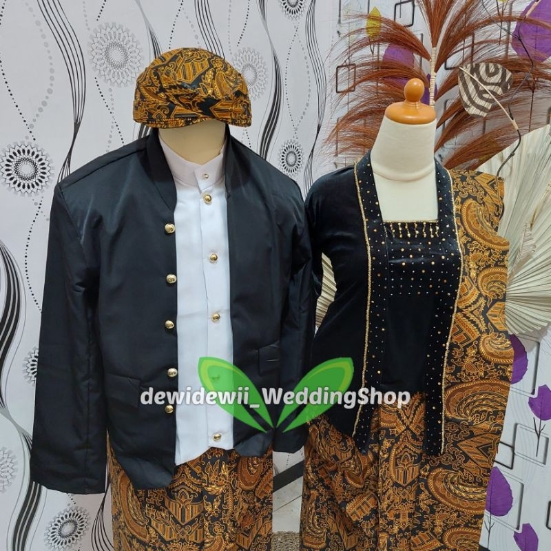 [1set] Sepasang Baju Adat / Baju Prewed || Hewes - Domas Payet / Selendang Motif