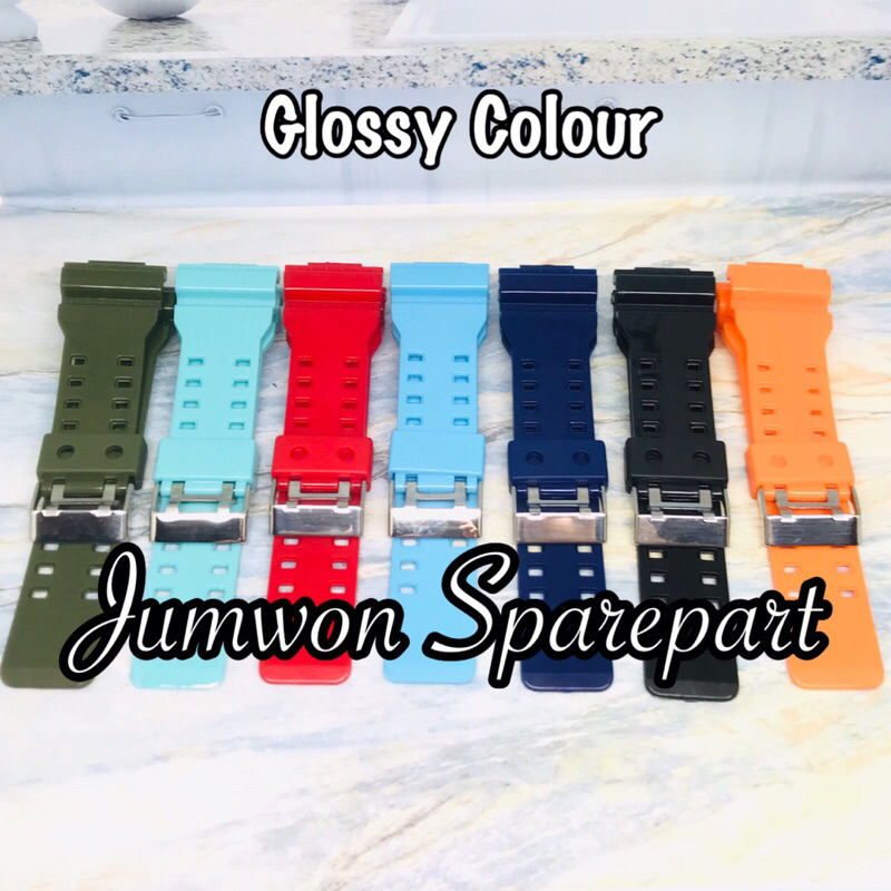 Strap Tali jam tangan G-SHOCK GA-120 GA-110 GA-300 Rubber Glossy Tali Rubber G-Shock Glossy