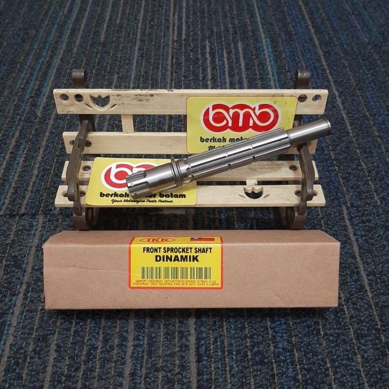 Modenas Dinamik Kawasaki Leo as gear depan front sprocket shaft counter shaft