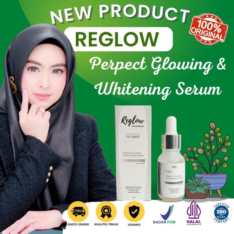 Serum Reglow Glowing &amp; Whitening Serum Wajah Original Bpom dr. shindy - Serum