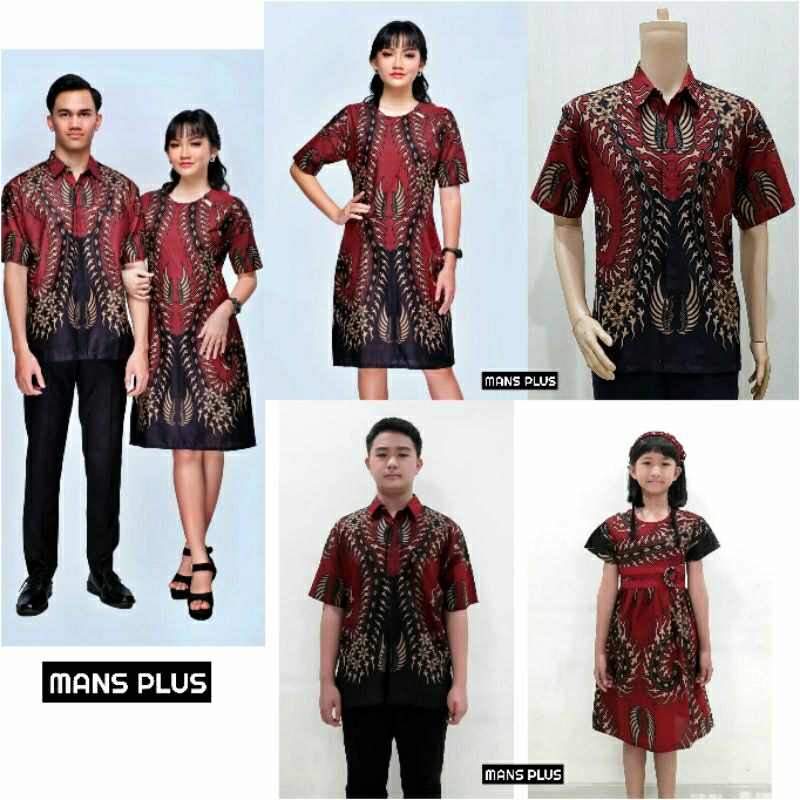 Dress Batik Jumbo Modern 4L-5L Tunik Batik Big Size XXXL Seragam Batik MNC