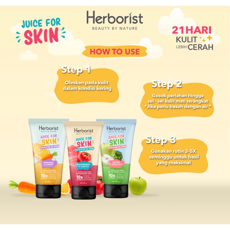 HERBORIST JUICE FOR SKIN EXFOLIATING GEL SCRUB