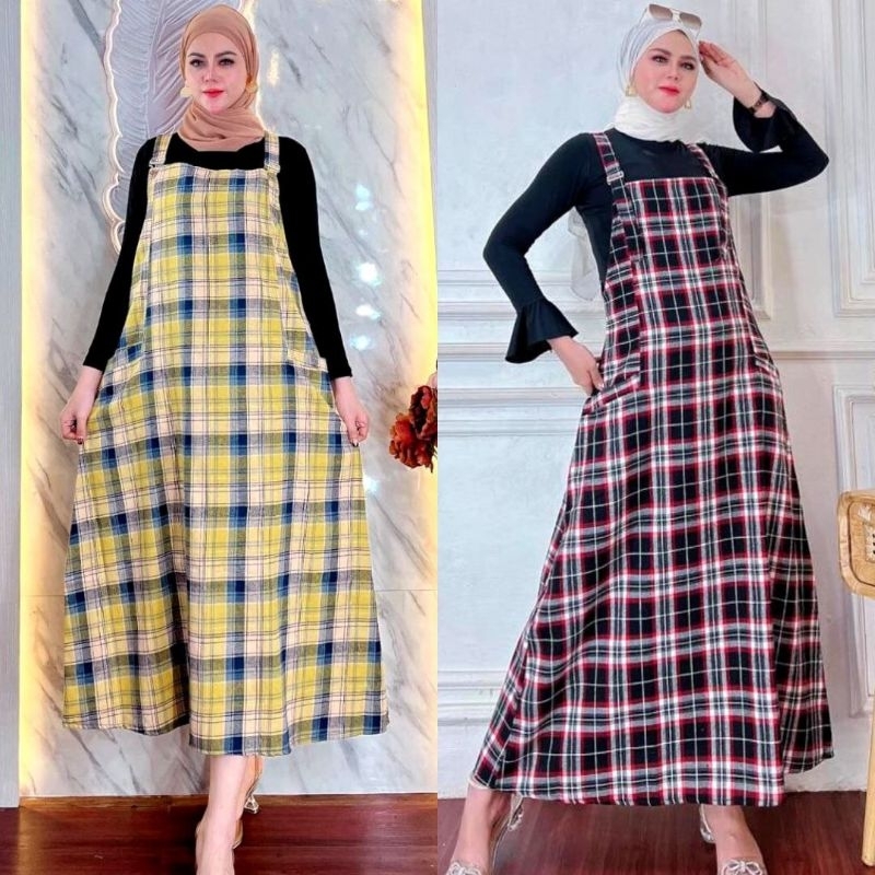 Fashion Dress Baju Kodok awanita Remaja Dewasa Bahan Flanel Import Rok Panjang Overall kulot terbaru
