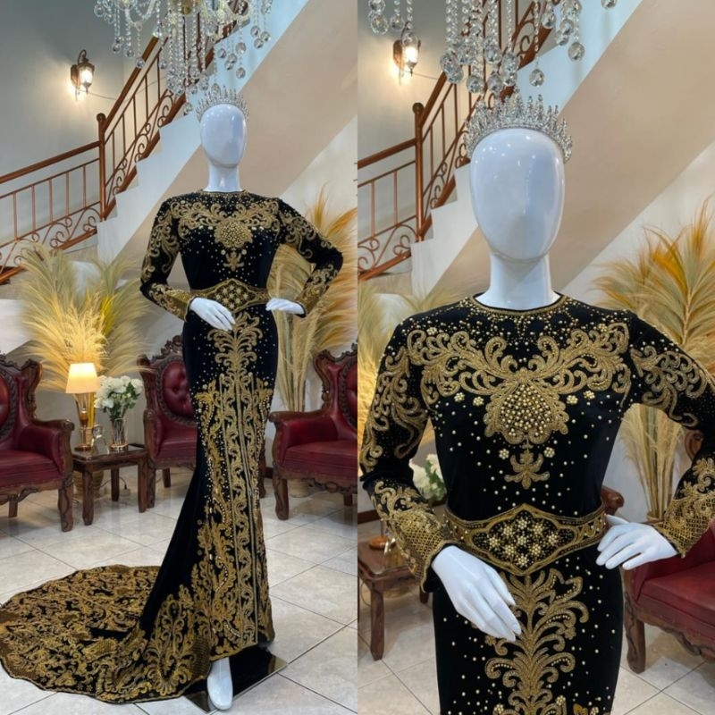 KEBAYA BLUDRU PAYET / KEBAYA BLUDRU MEWAH / KEBAYA BLUDRU HITAM