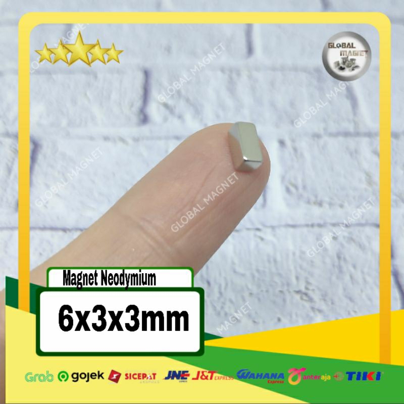 Magnet persegi Neodymium 6x3x3mm
