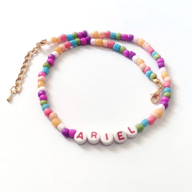 Kalung Manik Nama Anak - Beaded Name Necklace