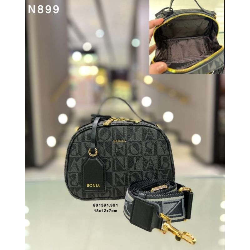 Jual tas bonia original sling camera bag monogram singapore